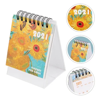 

1 Set Multipurpose Exquisite Convenient Folding Durable Office Calendars Mini Calendars Desk Calendars