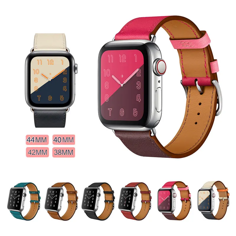 Ремешок из натуральной кожи для apple watch 6 Band 44 мм 40 Series 4/3/2/1 кожаный ремешок 42 38 Iwatch |