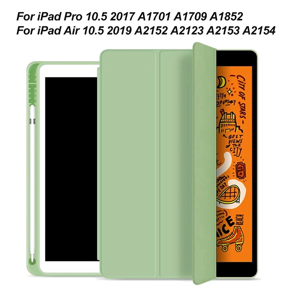 Термополиуретановый защитный чехол для iPad Air 10,5 Pro 10,5 с держателем для карандашей, умный чехол для iPad Pro 11 A80 A2013 Funda - Цвет: Green Air 10.5