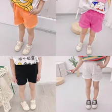 Джинсовые шорты для мальчиков и девочек Новинка года, Летние Стильные Детские шорты детские свободные шорты модные повседневные пляжные шорты