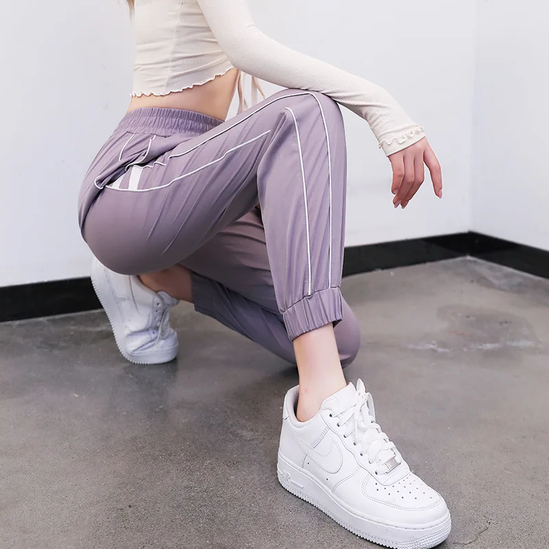 

Spring Summer Women's Joggers New Loose Sports Trousers Dance Fitness Yoga Pants Comfortable Breathable Light Beam Leg Pants