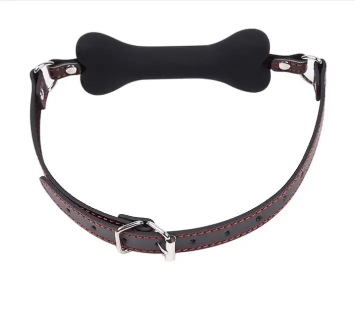 Bavaglio per bocca aperta in morbido silicone a forma di osso di cane, ideale per bondage,_voghion.com