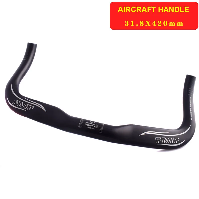 Black Руль для шоссейного велосипеда TT Bar Trial Triathlon Bullhorn Bar Dead Fly, руль для велосипеда 31,8x420 мм, велосипедные детали - Цвет: Black