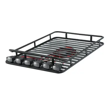 

Roof Rack Luggage Carrier with 6 White LED Light Bar for 1/10 RC Crawler Truck D90 Axial SCX10 90046 D110 Model Toy
