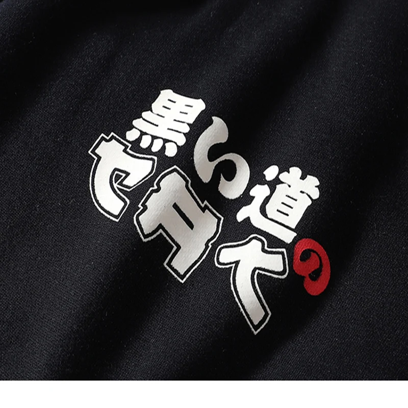 HTJ хип-хоп толстовка с капюшоном для мужчин японский Ukiyo E худи с кошкой Толстовка Пуловер хлопок флис зима осень