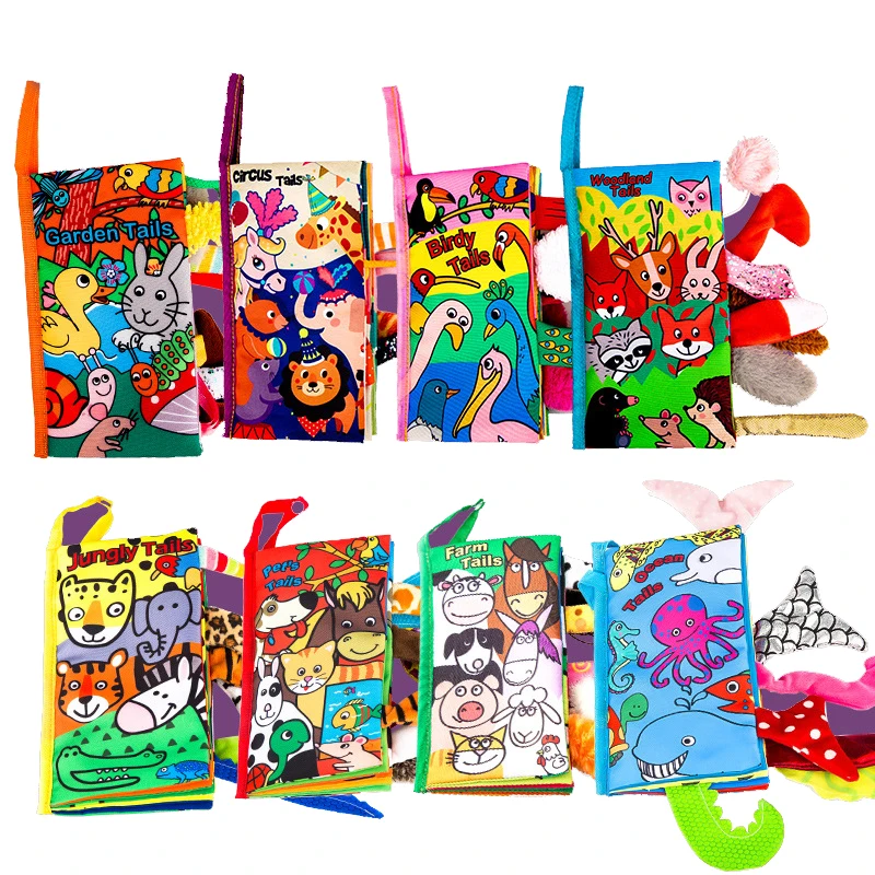 Baby Cloth Book For Bath Potty Children Early Learning Cognitive Educational Quiet Books Cartoon Unfolding Activity Book Toys