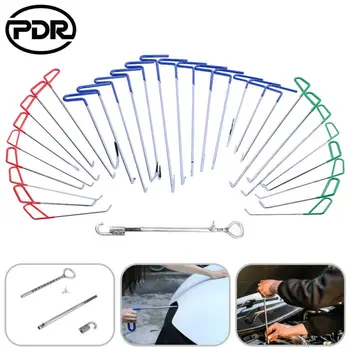 Cheap PDR Hook Tools Push Rod Crowbar Removal Dent Repair Tools Hook Crowbar Push Rods Removal Ding Hail Removal Set