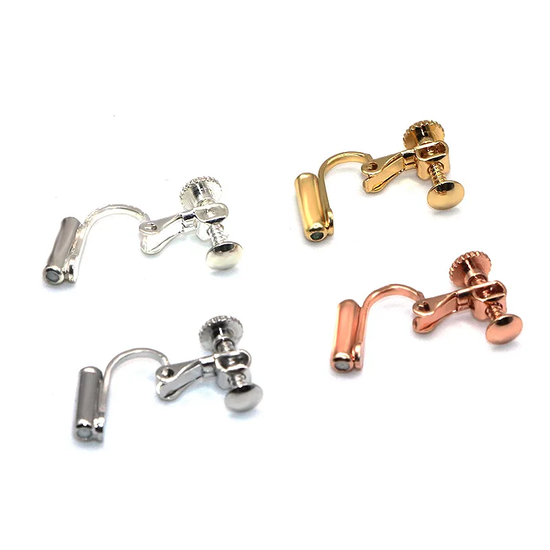 

DIY Pierceless Clip-on Screw Clip-on with Hose Ear Stud Adapter Auricular Needle Conversion Retro with Ferrule Earrings