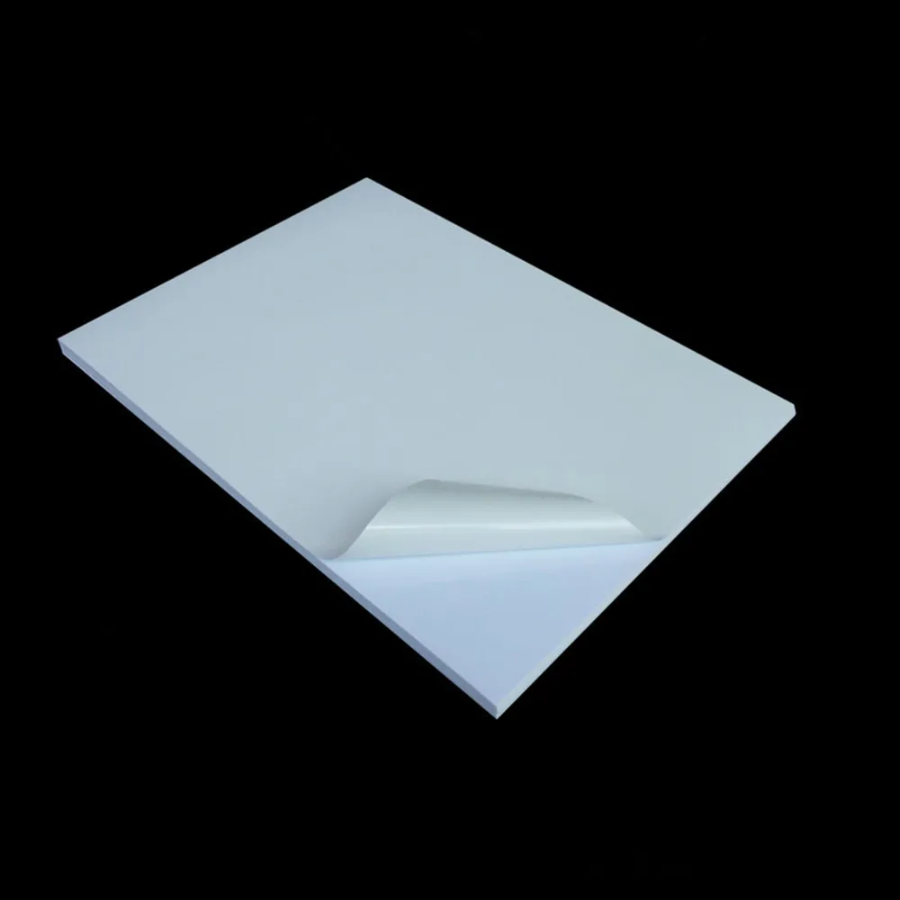 

40pcs/Lot 21*29.7cm Glossy / Matte White A4 Printed Label Self Adhesive PP Paper Stickers Fit For Laser Printer Library Supplies