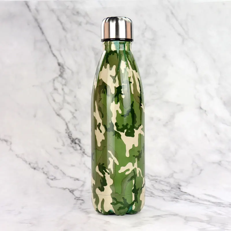500ml Double Wall Vacuum Cup Thermos Insulated Stainless Steel Water Bottle Outdoor Sports Camping Hiking Cycling Thermo Bottle