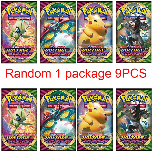 9PCS French Pokemon Cards Sword And Shield Battle Styles Full Sealed Retail Box Evolving Skies Pokemones Card For Children Gifts French  V 1 package