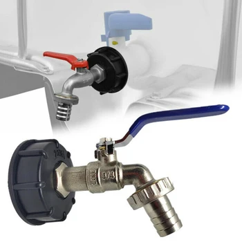 

new Tote Tank Hose Fitting Adapter With 3/4" Brass Faucet Valve Switch Connector