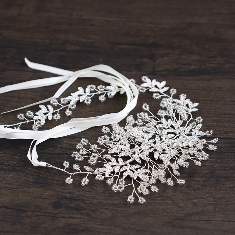 Свадебная тиара супер фея hairband Корейский свадебный тиара свадебное платье аксессуары горный хрусталь цветок волос Стайлинг ювелирные изделия