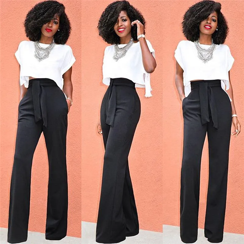 Wide Leg Pants Trousers Women 
