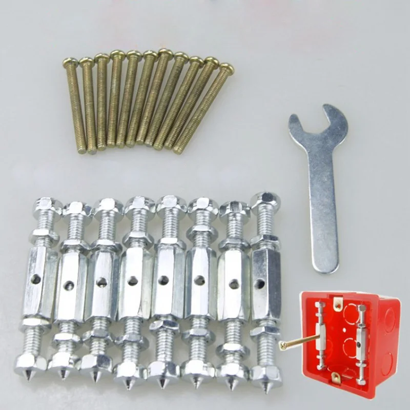Type 86 Switch Socket Dark Box Cassette Recovery Bottom Box Repair Cassette Repair Rod Repairer 10pcs