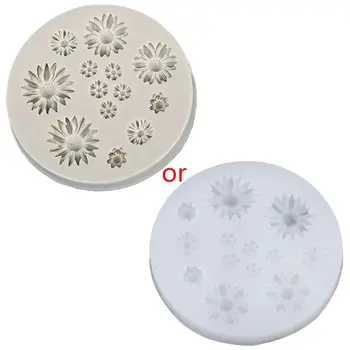 

Floral Resin Mold Rose Flower Daisy Flower Pendant Silicone Mold Jewelry Tools R2LE
