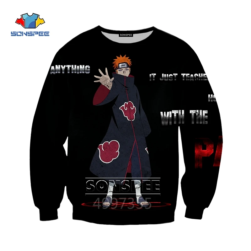 SONSPEE аниме Akatsuki Harajuku 3D с принтами для маленьких мальчиков и девочек свитеры для детей для девочек-подростков, детская одежда топы, пуловер с длинными рукавами, SW151 - Цвет: 4