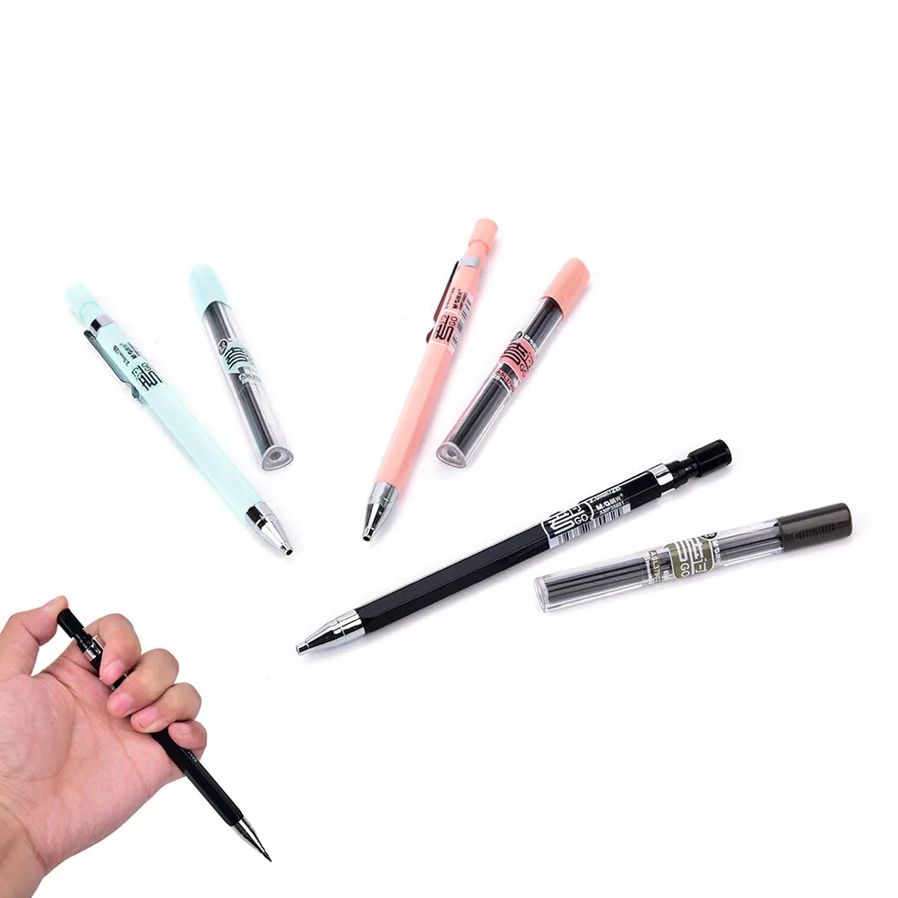 

1Pc 2.0 Mechanical Pencil With Lead Holder Automatic Pen For Kids Stationery Color: Black Office School Supplies