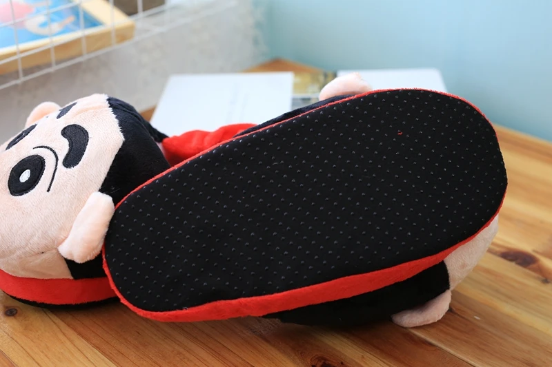 Zapatos De Mujer Crayon Shinchan/Женская обувь; домашние теплые тапочки; обувь для влюбленных; сезон осень-зима; меховые тапочки; домашние тапочки