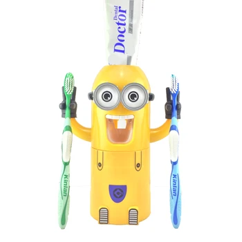

Bathroom Products Automatic Toothpaste Dispenser Cute Squeezers Bathroom Accessories Set Toothbrush Holder For Kids