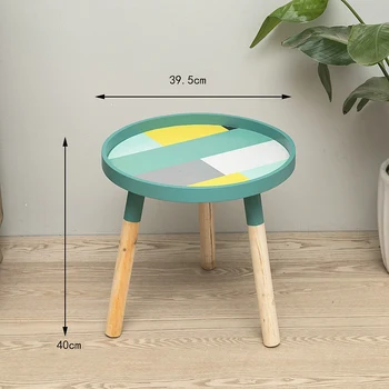 

NEW-Small Fresh Mini Coffee Tables Creative Wood Low Round Tables Living Room Home Furniture Home Decoration Accessories