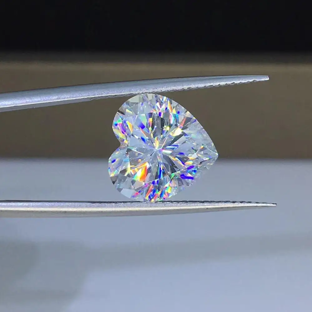 Poetry Of Jew Store Heart Moissanite 1.00ct D VVS barestone Moissanite ring Pendants for naked diamond