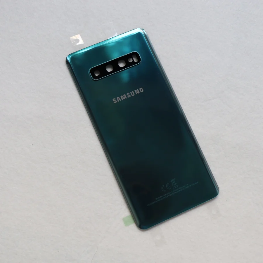 Стеклянная задняя крышка для батареи S10 для samsung Galaxy S10 Plus G973 G973F G975 S10e G970 Крышка корпуса задней двери наклейка