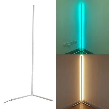 

LED Corner Floor Lamp Remote LED Floor Light Atmosphere Lamp for Living Room Bedroom Bar Home Office US Plug