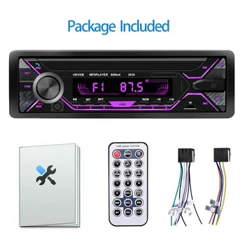 

Car Stereo Player Bluetooth MP3 Player Vehicle In-dash Handsfree Radio with AUX USB TF Ports