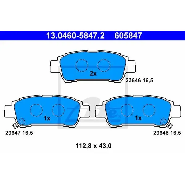Колодки дисковые з.\ Toyota Previa/Avensis Verso 2.4i/2.0i/2.0D4