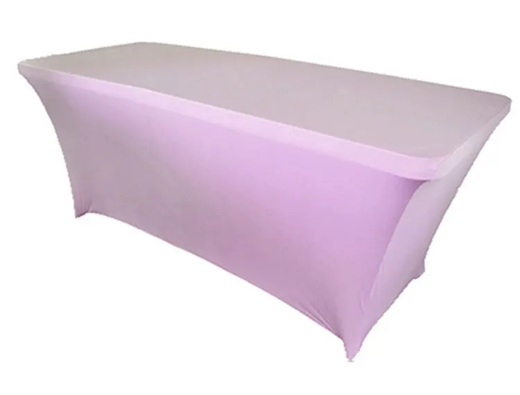 light purple Белый прямоугольный из спандекса Скатерть для свадьбы/отеля/домашнего банкета украшения - Цвет: light purple