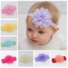 Стиль Европа и Америка дети цветок лента для волос шифон выдалбливают цветочный головной венок детская лента для волос вязаная головная повязка Infa