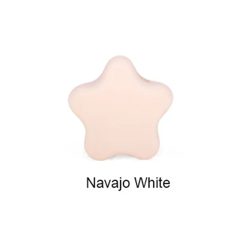 Navajo White 5 шт., силиконовые бусины Lucky Star, экологически чистые сенсорные Прорезыватели для зубов, Детские Прорезыватели, укусы, игрушки для изготовления ювелирных изделий, детские товары - Цвет: Navajo White