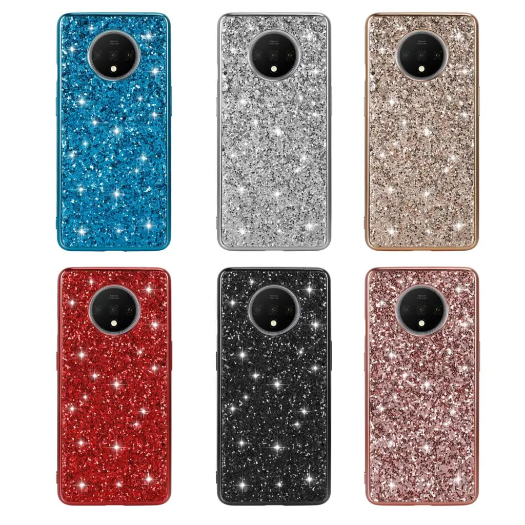 Per Oneplus 7T Case Luxury Hard Pc Shining Glitter Slim Cover Posteriore Protettiva Per One Plus 7T Pro Oneplus 7T Phone Shell