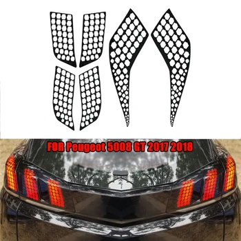 

For Peugeot 5008 GT 2017 2018 Car Auto Rear Tail Light Lamp Stickers Honeycomb Cover Protector Taillight Decoration Decal