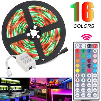 

LED Strip 12V Ribbon LED Lights Strip RGB Tape SMD 3528 Flexible 5M 10M 20M Diode Tape with 44 Keys Remote Controller LED Light