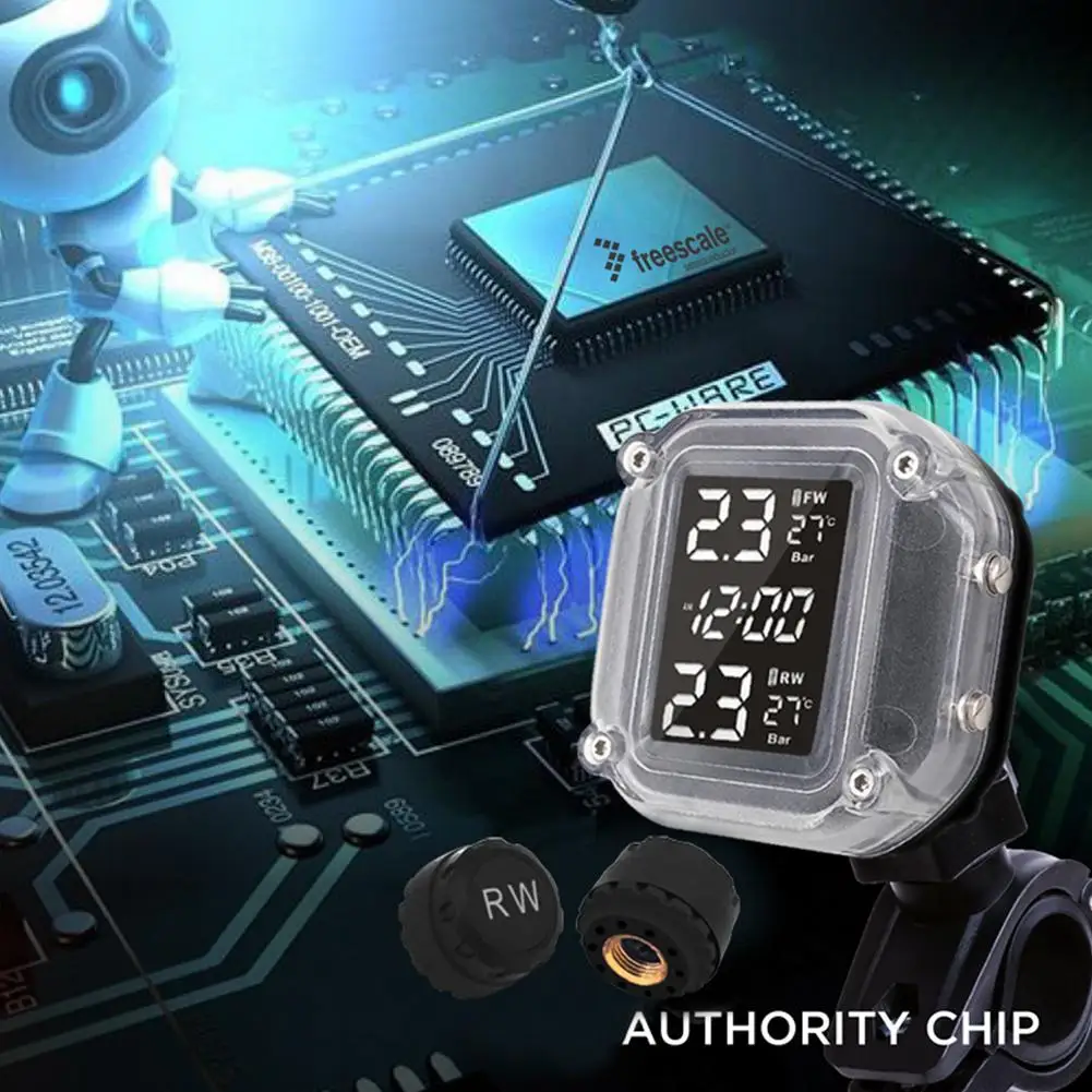 Yiwa DIY TPMS для мотоцикла система контроля давления в шинах с высокой точностью измеритель давления шины Беспроводной внешний датчик