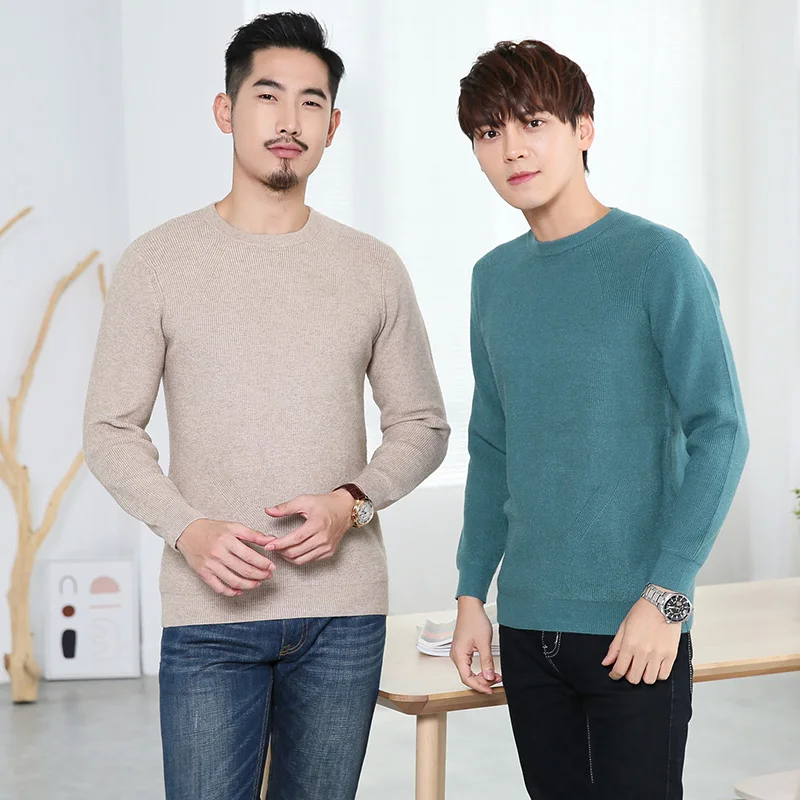 Sparsil Men Winter Warm O-Neck Cashmere Pullovers Full Sleeve Thick Soft Wool Sweaters Autumn Comfortable Knitted Jumpers Sparsil Men Winter Warm O-Neck Cashmere Pullovers Full Sleeve Thick Soft Wool Sweaters Autumn Comfortable Knitted Jumpers