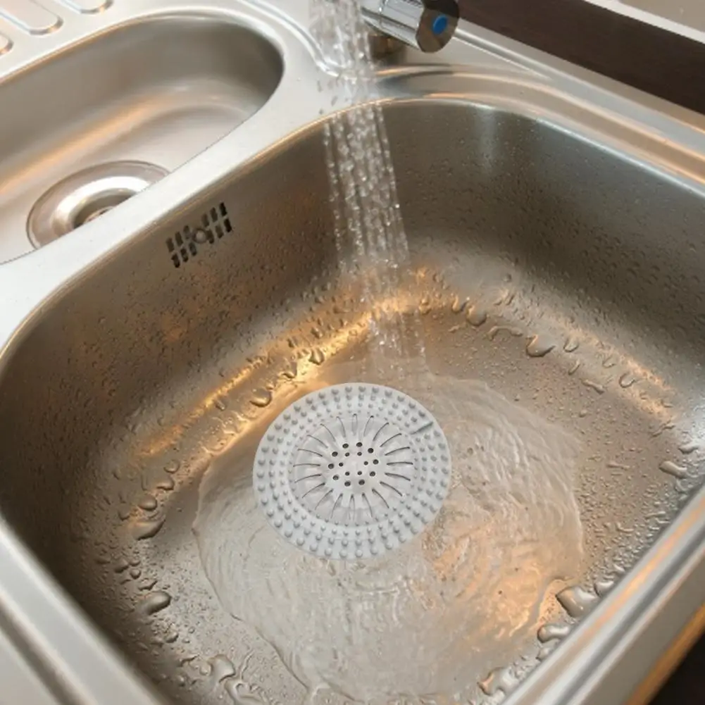 Silicone Catcher Shower Drain Cover Hair Stopper Filter Rubber Sink Strainer Protector For Bathtub Kitchen Bathroom Floor Drain