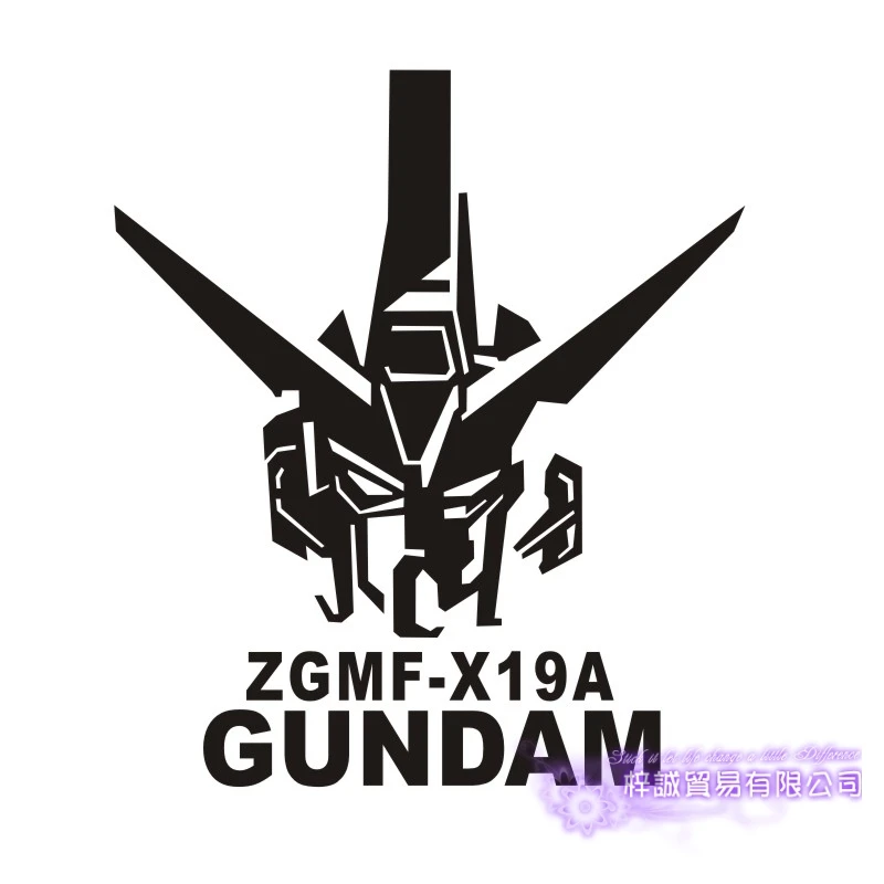 Pegatina GUNDAM Sticker Anime Cartoon Car Decal Sticker Zgmf - x 19A Vinyl Wall Stickers  Decor Home Decoration