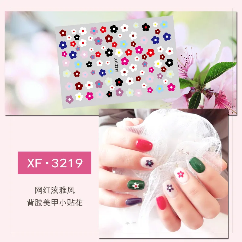 Little Red Book Celebrity Style Nail Sticker Avocado Fried Egg New Style Back Glue Weep Yafeng Manicure Stickers Nail Ornament