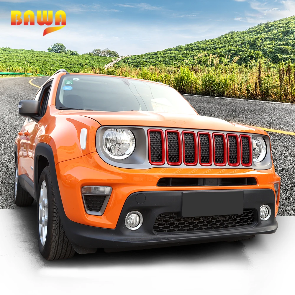 BAWA Гонки Грили для Jeep Renegade автомобиля Передняя решетка крышки украшения наклейки для Jeep Renegade+ внешние части