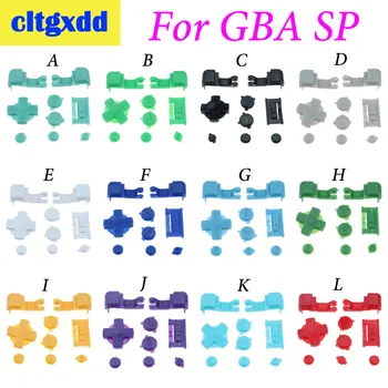 

cltgxdd Colorful Plastic Power ON OFF Buttons Keypads Replacement For Gameboy Color GBA SP Button A B L R Control Button D Pads