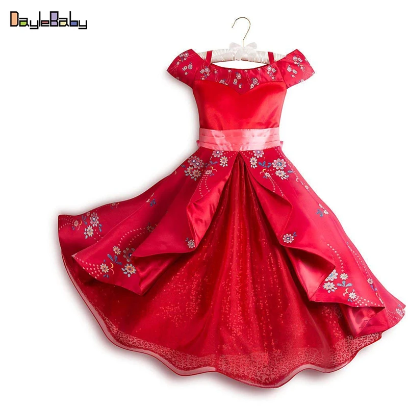 D Платье Elena Adventure классический костюм Elena Of Avalor весенне-осенние платья для девочек платья с одним плечом платье принцессы для девочек - Цвет: D