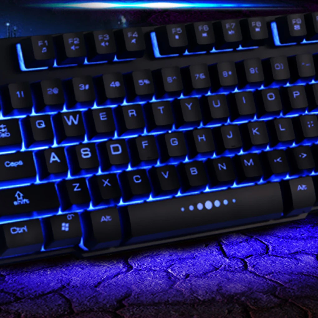 GX50 Keyboard 3 Color/Rainbow LED Backlit USB Wired PC Desktop Laptop Computer Professional Gaming Keyboard