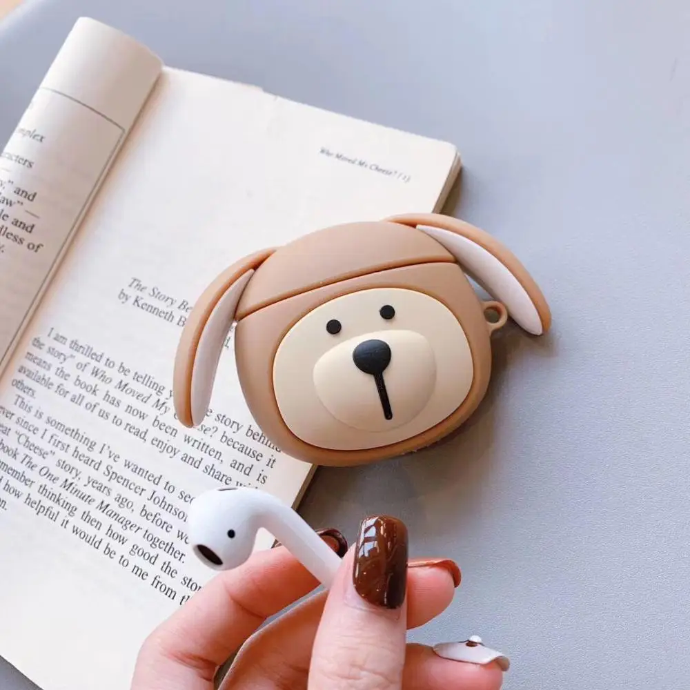 

cute 3D cartoon POM POM PURIN dog Silicone soft case For Apple new Airpods 1/2 Cover Wireless Bluetooth Earphone Protective case