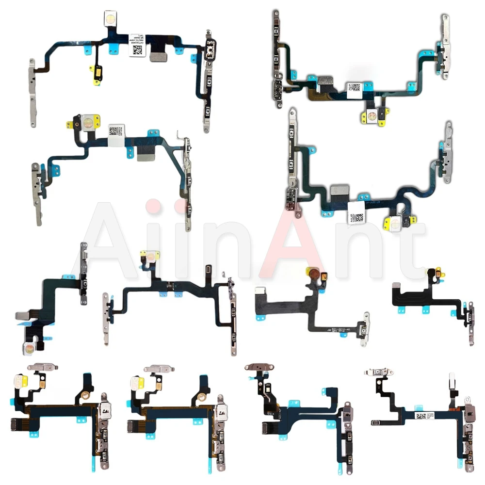 

Original For iPhone 6 6s 7 8 Plus 5 5s SE 5C Mute & Volume Power Buttons key Switch Flex Cable Mobille Phone Repair Parts