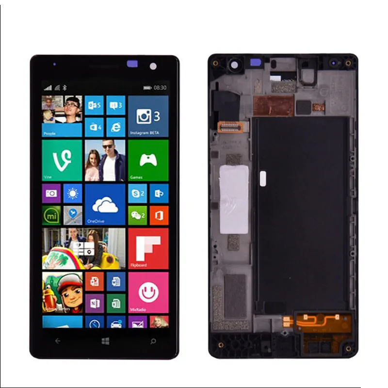 100% Оригинальный ЖК дисплей для Nokia Lumia 730 735 дигитайзер сенсорного экрана в сборе с