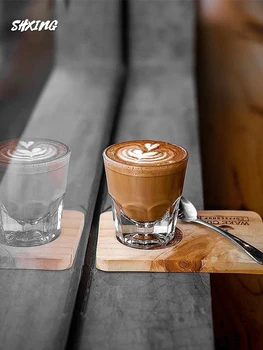 

Flat White Fu Rui White Coffee Cup Cafe Glass Cup Boutique Coffee Cup Blue Bottle Celebrity Inspired