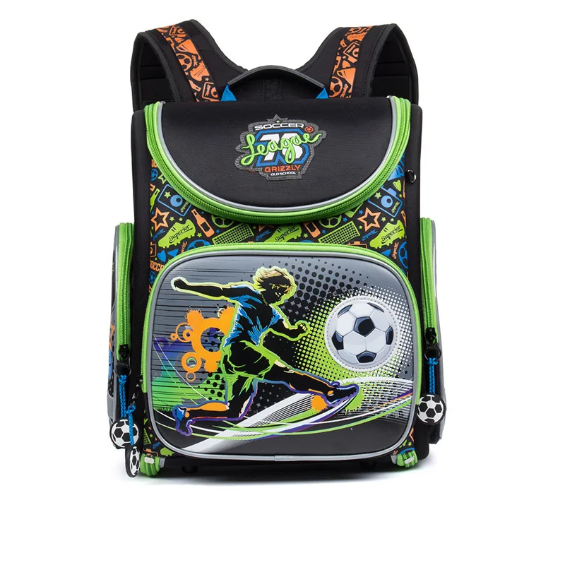 Детский Школьный рюкзак для мальчиков динозавр гоночные машины школьные сумки Водонепроницаемый EVA сложенный ортопедический рюкзак Класс 1-5 сумка - Цвет: as picture
